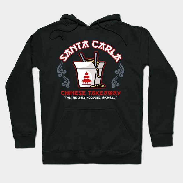 Santa Carla Chinese Takeaway Hoodie by NinthStreetShirts